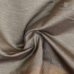 Semi Silk Cotton Sarees – Light Grey SASPC37104 - Image 2