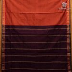 Semi Silk Cotton Sarees – Rust SASPC37105 - Image 4