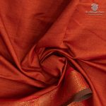 Semi Silk Cotton Sarees – Rust SASPC37105 - Image 2