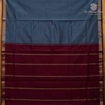 Semi Silk Cotton Sarees – Blue Grey SASPC37107 - Image 4