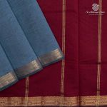 Semi Silk Cotton Sarees – Blue Grey SASPC37107