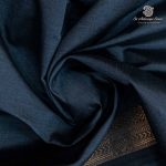 Semi Silk Cotton Sarees – Blue Grey SASPC37107 - Image 2
