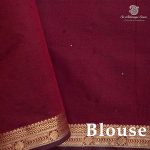 Semi Silk Cotton Sarees – Navy Blue SASPC37108 - Image 3