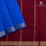 Semi Silk Cotton Sarees – Navy Blue SASPC37108
