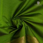 Semi Silk Cotton Sarees – Parrot Green SASPC37109 - Image 2