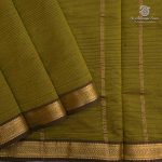 Semi Silk Cotton Sarees – Olive Brown SASPC37115