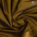 Semi Silk Cotton Sarees – Olive Brown SASPC37115 - Image 2