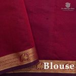 Semi Silk Cotton Sarees – Navy Blue SASPC37116 - Image 3