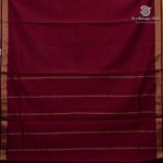 Semi Silk Cotton Sarees – Maroon SASPC37117 - Image 4