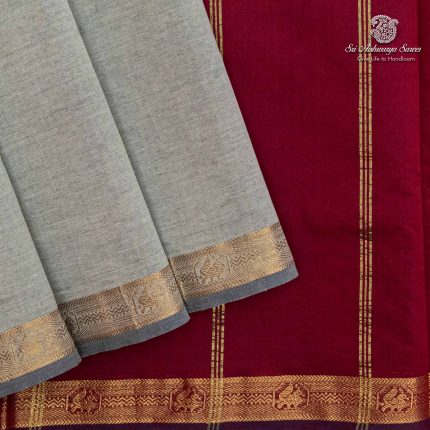 Semi Silk Cotton Sarees – Light Grey SASPC37118