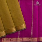 Semi Silk Cotton Sarees – Olive Brown SASPC37119