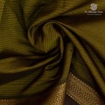 Semi Silk Cotton Sarees – Olive Brown SASPC37119 - Image 2