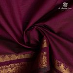 Semi Silk Cotton Sarees – Dual Shade Burgundy SASPC37123 - Image 2