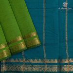 Semi Silk Cotton Sarees – Avocado Green SASPC37125