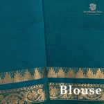 Semi Silk Cotton Sarees – Avocado Green SASPC37125 - Image 3