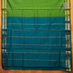 Semi Silk Cotton Sarees – Avocado Green SASPC37125 - Image 4
