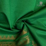 Semi Silk Cotton Sarees – Parrot Green SASPC37126 - Image 2