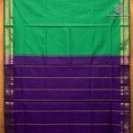 Semi Silk Cotton Sarees – Parrot Green SASPC37126 - Image 4