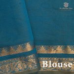 Semi Silk Cotton Sarees – Dual Shade Blue SASPC37129 - Image 3