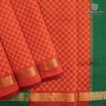 Semi Silk Cotton Sarees – Orange SASPC37132
