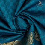 Semi Silk Cotton Sarees – Teal Green SASPC37134 - Image 2