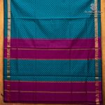 Semi Silk Cotton Sarees – Teal Green SASPC37134 - Image 4