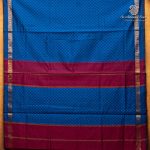 Semi Silk Cotton Sarees – Persian Blue SASPC37136 - Image 4