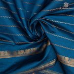 Semi Silk Cotton Sarees – Teal Blue SASPC37138 - Image 2