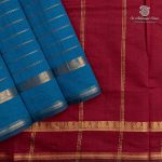 Semi Silk Cotton Sarees – Teal Blue SASPC37138