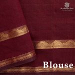 Semi Silk Cotton Sarees – Olive Brown SASPC37140 - Image 3