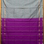 Semi Silk Cotton Sarees – Dual shade Grey SASPC37141 - Image 4