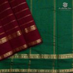 Semi Silk Cotton Sarees – Dark Maroon SASPC37142