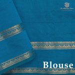 Semi Silk Cotton Sarees – Dual Shade Blue and Pink SASPC37146 - Image 3