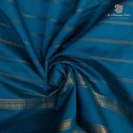 Semi Silk Cotton Sarees – Teal Blue SASPC37148 - Image 2
