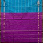 Semi Silk Cotton Sarees – Teal Blue SASPC37148 - Image 4