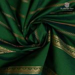 Semi Silk Cotton Sarees – Leaf Green SASPC37149 - Image 2