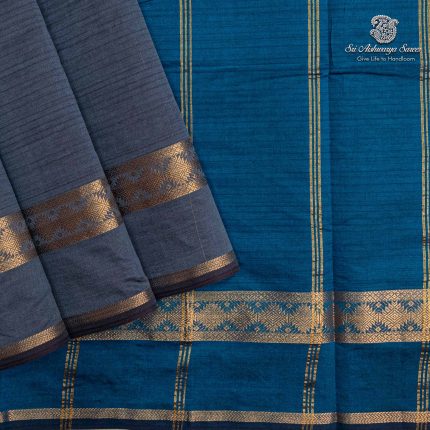 Semi Silk Cotton Sarees – Dark Grey SASPC37151