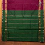 Semi Silk Cotton Sarees – Dual Shade Burgundy SASPC37153 - Image 4