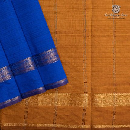 Semi Silk Cotton Sarees – Royal Blue SASPC37154
