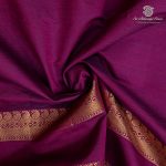 Semi Silk Cotton Sarees – Grape Purple SASPC37155 - Image 2
