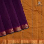 10 Yards Semi Silk Cotton Sarees – Deep Purple SASPT0037156