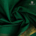 10 Yards Semi Silk Cotton Sarees – Dark Green SASPT0037157 - Image 2
