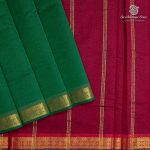 10 Yards Semi Silk Cotton Sarees – Dark Green SASPT0037157