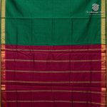 10 Yards Semi Silk Cotton Sarees – Dark Green SASPT0037157 - Image 3