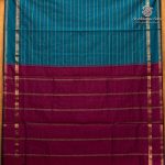 10 Yards Semi Silk Cotton Sarees – Empress Teal SASPT0037167 - Image 3