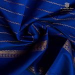 10 Yards Semi Silk Cotton Sarees – Royal Blue SASPT0037169 - Image 2
