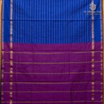 10 Yards Semi Silk Cotton Sarees – Royal Blue SASPT0037169 - Image 3