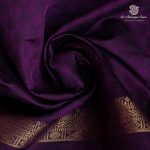 10 Yards Semi Silk Cotton Sarees – Dark Violet SASPT0037171 - Image 2
