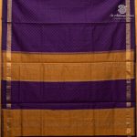 10 Yards Semi Silk Cotton Sarees – Dark Violet SASPT0037171 - Image 3