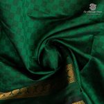 10 Yards Semi Silk Cotton Sarees – Dark Green SASPT0037173 - Image 2